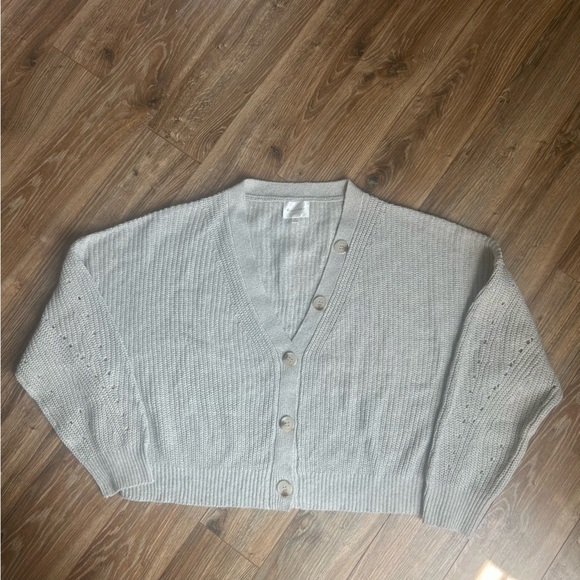 Line & Dot Cream Button-Up Cardigan Women’s XL - Picture 4 of 10